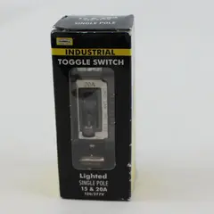 Hubbell #1221ILCZ Lighted Single Pole Toggle Switch 15/20A 120/277V