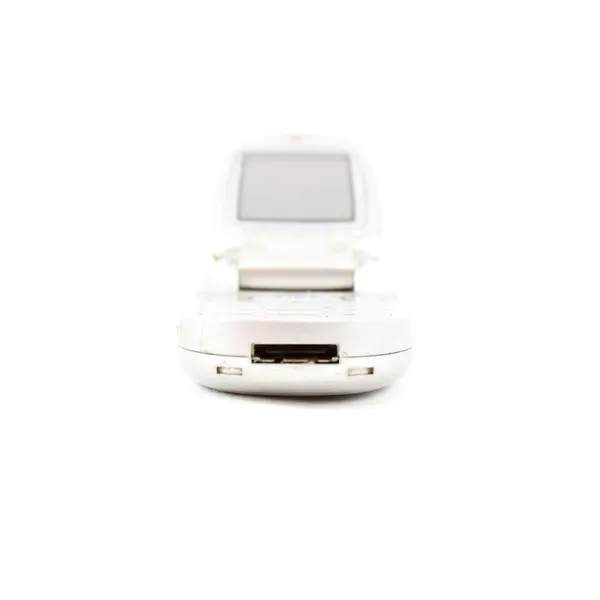 Samsung SGH-E105 T-Mobile Flip Phone Silver White For Parts/Not Working
