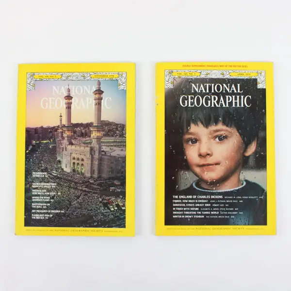 Lot of 2 National Geographic Magazines From April 1974 & November 1978 Issues