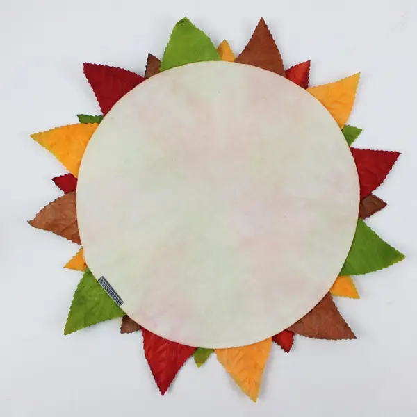 Croft & Barrow Round Autumn Leaf Placemats Set of 4 16 Inch FLAWED