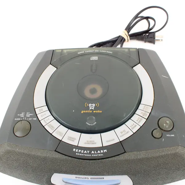 Philips Magnavox AJ3935/17 Clock Radio Top-Loading CD Alarm Black
