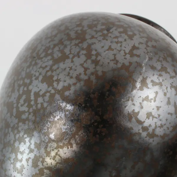 Signed Wheeler Black Metallic Ceramic Glazed Art Pottery Vase 9.5 in