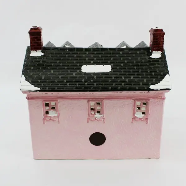 1988 Yuletide Snow Hamlet The Pink Anston 727 Holiday Village Collectible
