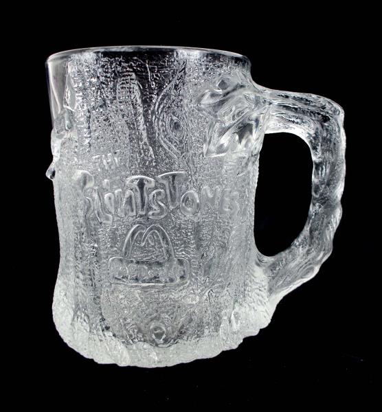 McDonalds THE FLINSTONES Frosted Glass TreeMendous Mug 1993 RocDonalds