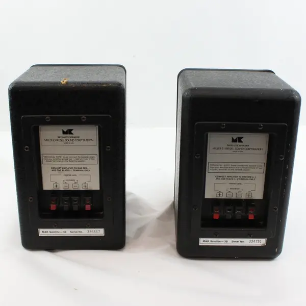 Miller & Kreisel M&K Satellite 3B Pair Black Vintage Bookshelf Speakers