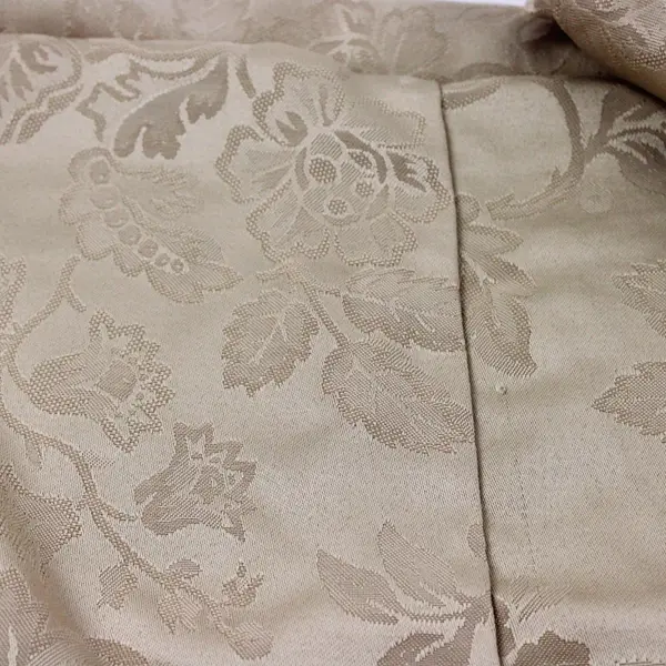 Gold Floral Damask Round Tablecloth 82 Inch