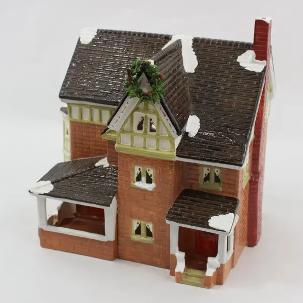 1988 Yuletide Snow Hamlet Calgary Mansion Light-Up Christmas Village House