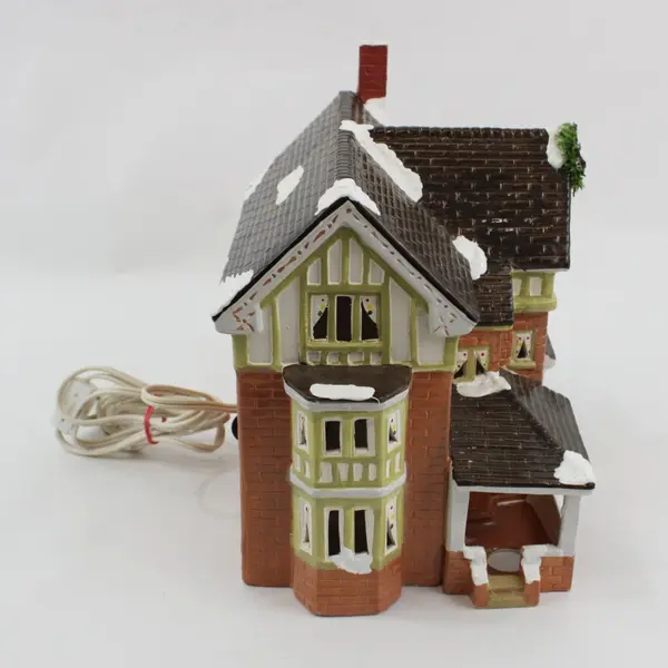 1988 Yuletide Snow Hamlet Calgary Mansion Light-Up Christmas Village House