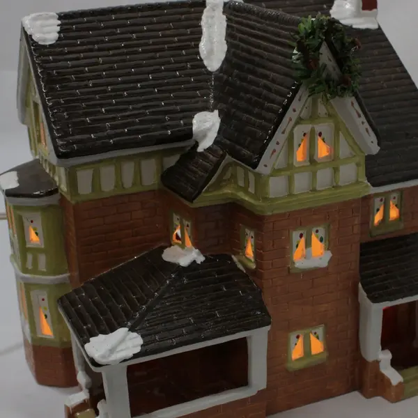 1988 Yuletide Snow Hamlet Calgary Mansion Light-Up Christmas Village House
