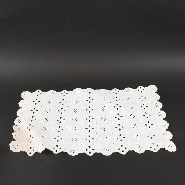 Lot of 5 White Embroidered Cutwork Lace Doilies Assorted Designs