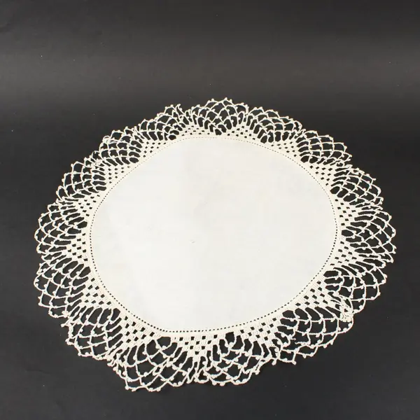 Lot of 5 White Embroidered Cutwork Lace Doilies Assorted Designs