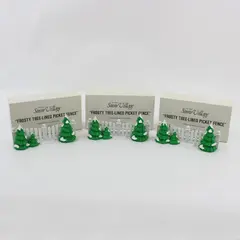 Lot of 3 Dept 56 Snow Village Frosty Tree-Lined Picket Fence #52078 Retired 1997