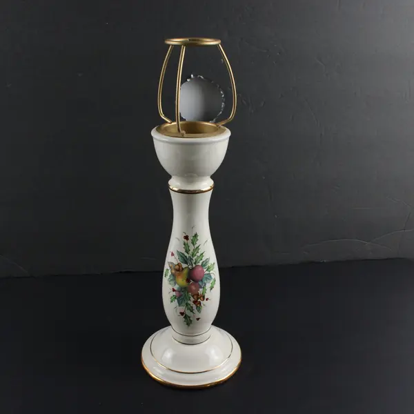 Lenox Holiday Tartan Candlestick Lamp with Shade 13.5in
