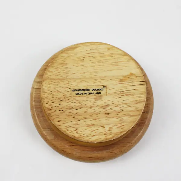 Winsome Wood Square Glass Storage Jar Wooden Lid 6 x 6 x 7 in