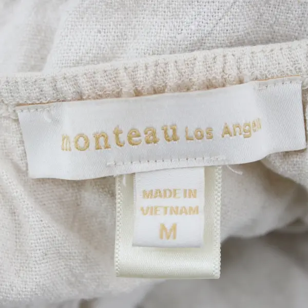 Monteau Los Angeles Women's Beige Jumpsuit Size Medium Pre-Owned