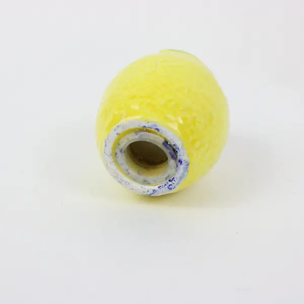 Yellow Lemon Shaped Salt & Pepper Shakers Set of 2 Ceramic