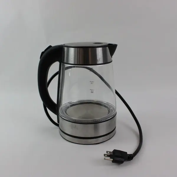 Elite Gourmet 1.7L Glass Electric Kettle Stainless Steel Base