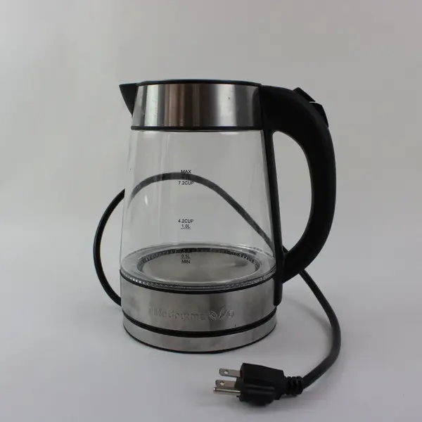 Elite Gourmet 1.7L Glass Electric Kettle Stainless Steel Base