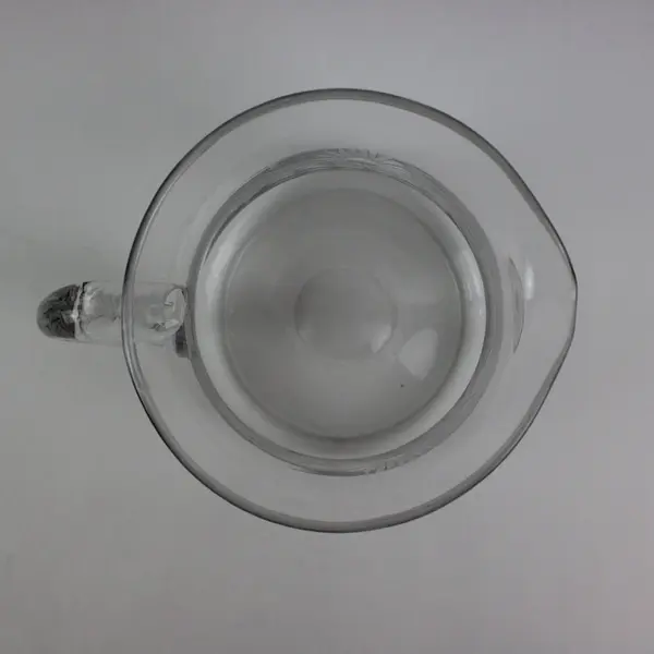 Clear Glass Pitcher Etched Sunflower 1 Quart  