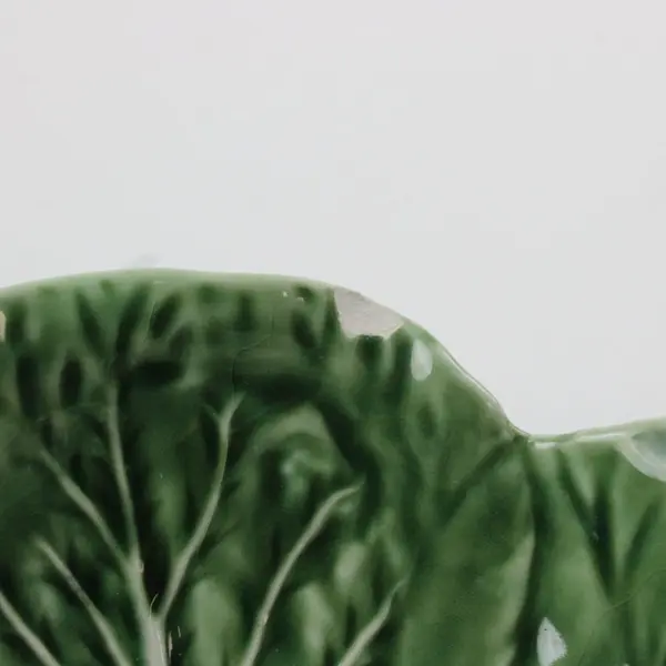 Bordallo Pinheiro Green Cabbage Leaf Ceramic Bowl Serveware