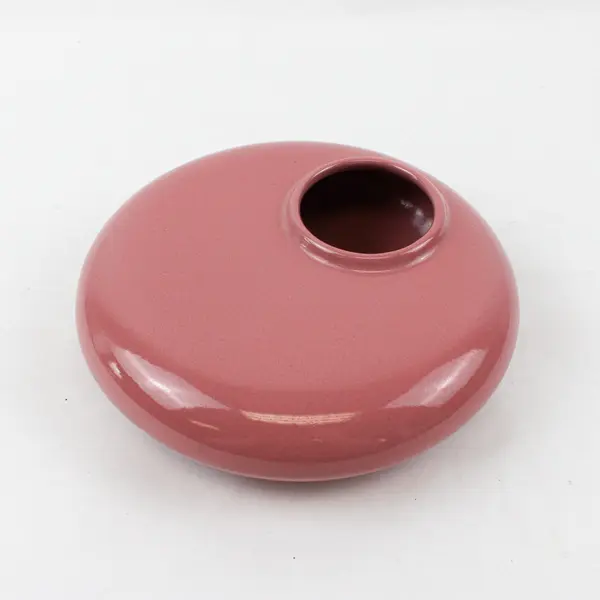 Vintage United Pink Ceramic Donut Vase 