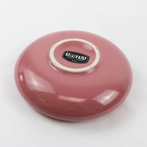 Vintage United Pink Ceramic Donut Vase 