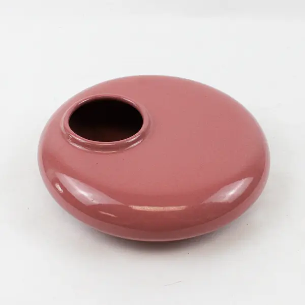 Vintage United Pink Ceramic Donut Vase 