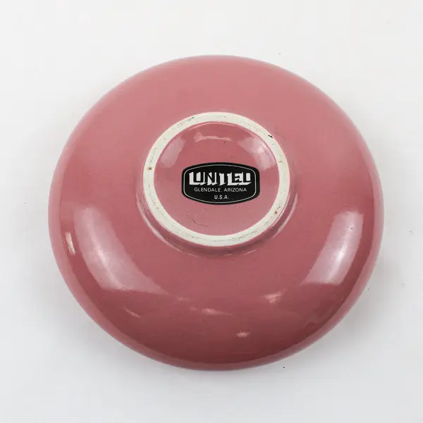 Vintage United Pink Ceramic Donut Vase 