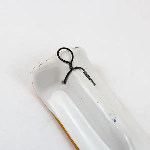 Italian Ceramic Blue Fruit Spoon Rest Hand Painted Arts & Crafts Il Poliziano