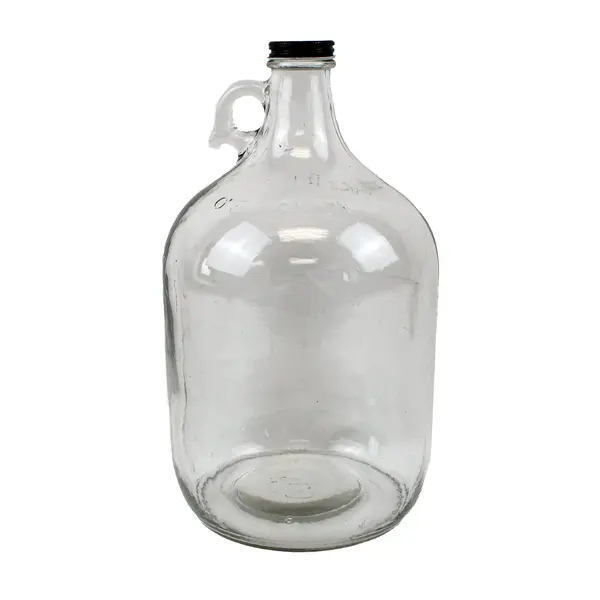 Clear Glass 1 Gallon Jug Bottle with Handle Screw Cap