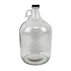 Clear Glass 1 Gallon Jug Bottle with Handle Screw Cap