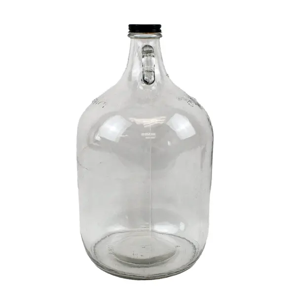 Clear Glass 1 Gallon Jug Bottle with Handle Screw Cap