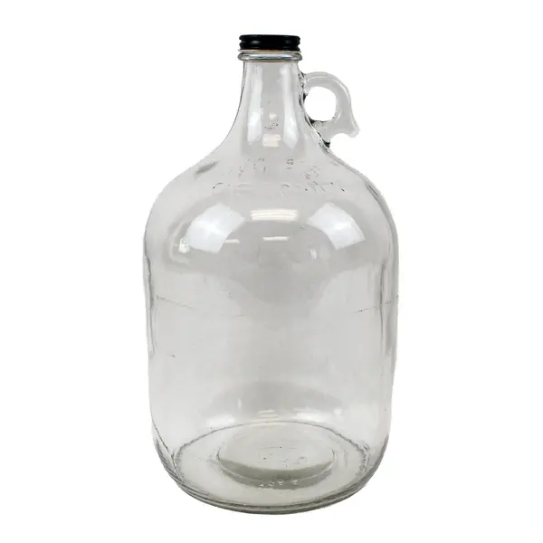 Clear Glass 1 Gallon Jug Bottle with Handle Screw Cap