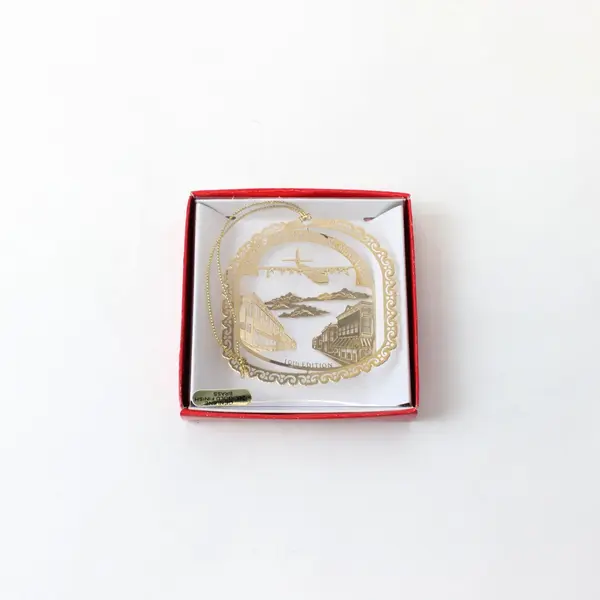 Nation's Treasures McMinnville Spruce Goose 10th Gold Finish Xmas Ornament 2009