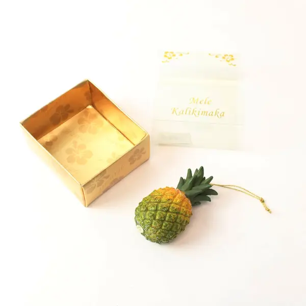 Mele Kalikimaka Hawaiian Pineapple Christmas Tree Ornament
