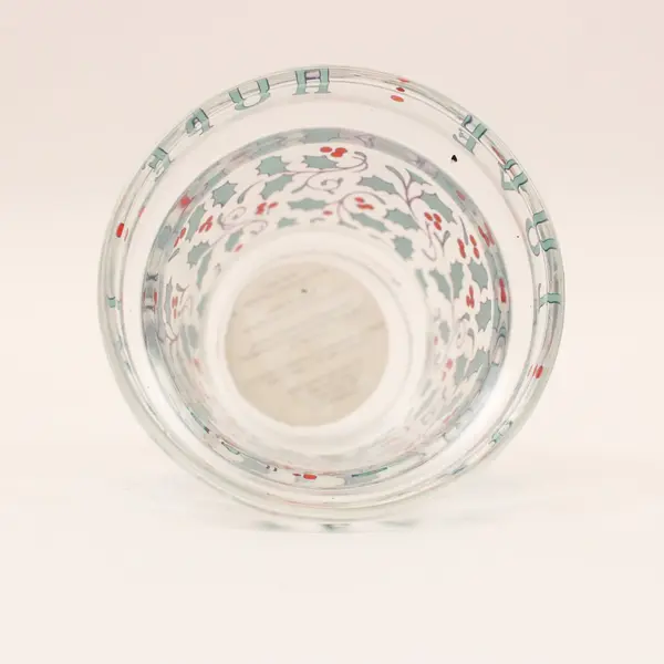 AGC Inc Holiday Glass Votive Candle Holder Peace Joy Hope Love Holly