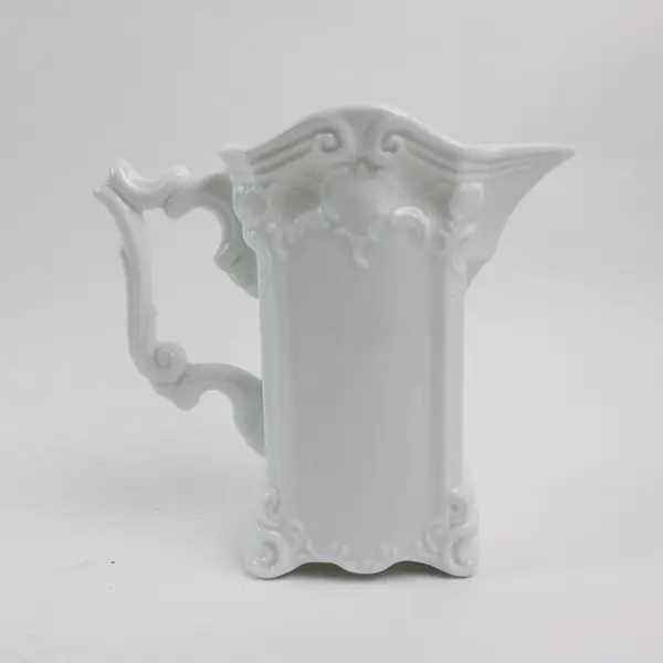 Tirschenreuth Baronesse White 24 Oz Embossed Porcelain Pitcher