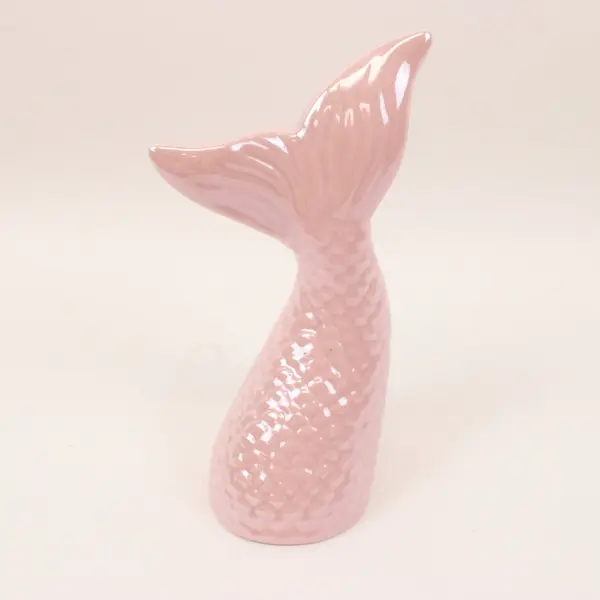 Greenbrier International Pink Mermaid Tail Ceramic Decor Figurine