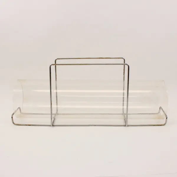 Vintage Pyrex Bake-A-Round #990 Glass Bread Tube & Metal Rack Set