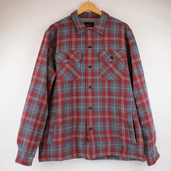 Rails Men's XL Red Gray Plaid Flannel Button Down Shirt