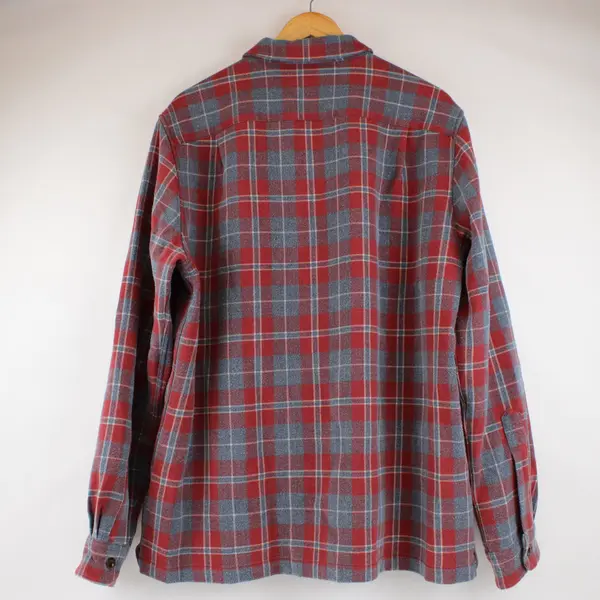Rails Men's XL Red Gray Plaid Flannel Button Down Shirt