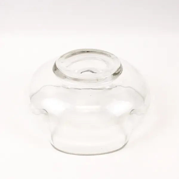 Clear Glass Wavy Edge Serving Bowl 12 x 10 Inch