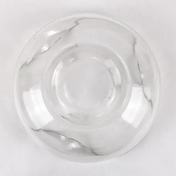 Clear Glass Wavy Edge Serving Bowl 12 x 10 Inch