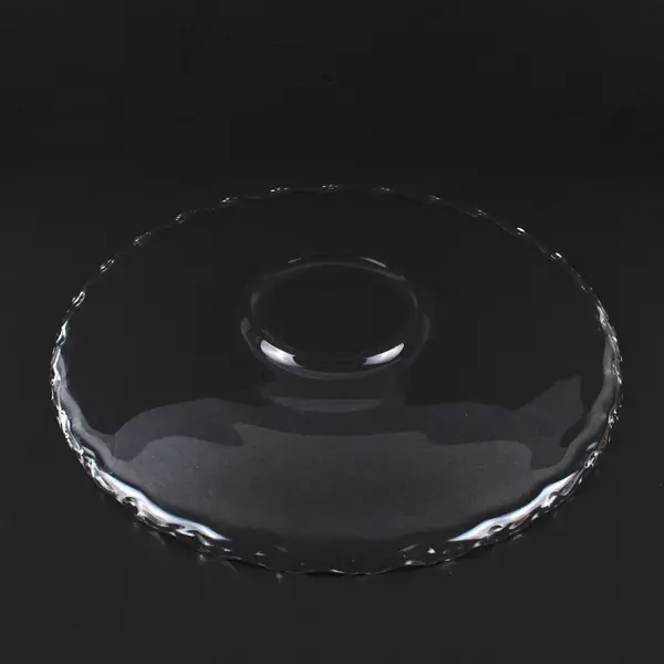 Imperial Candlewick Clear Glass Round Cake Plate Scalloped Hobnail