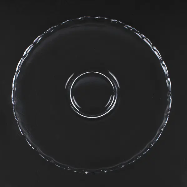 Imperial Candlewick Clear Glass Round Cake Plate Scalloped Hobnail