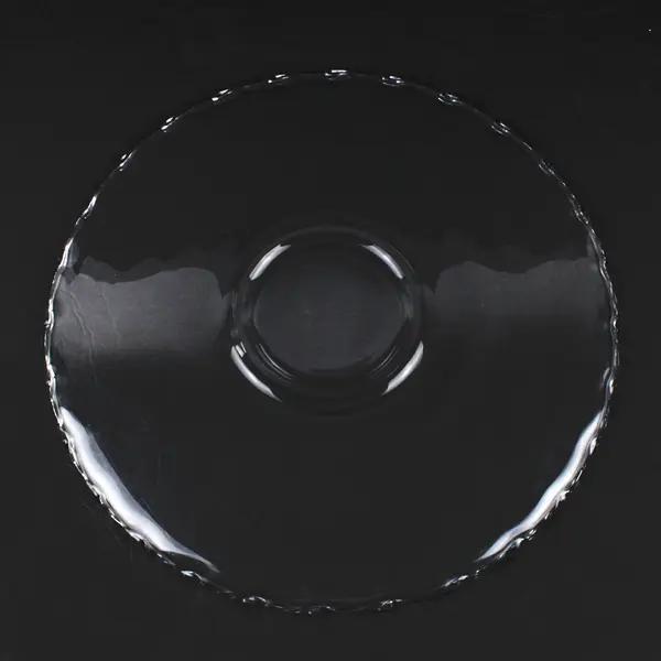 Imperial Candlewick Clear Glass Round Cake Plate Scalloped Hobnail