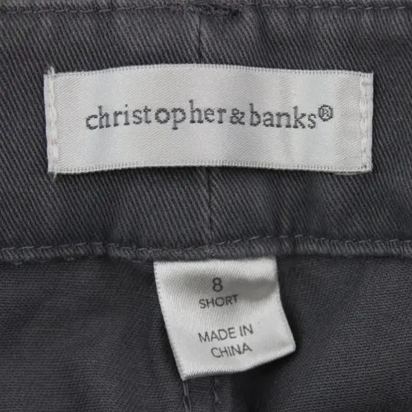 Christopher & Banks Women's Gray Pants Size 8 Short Business Casual