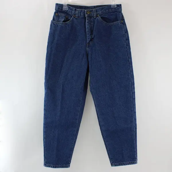 L.L.Bean Women's Fleece-Lined Mom Jeans Dark Wash Petite 10P
