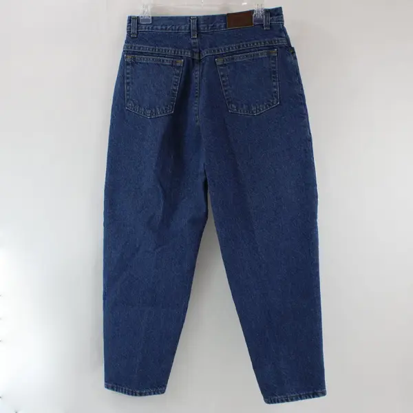 L.L.Bean Women's Fleece-Lined Mom Jeans Dark Wash Petite 10P