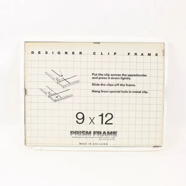Prism Designer Clip Frame 9x12 Inch Photo Art Document Display